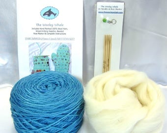 Thrummed Mitten Knitting Kit 100% Kettle Dyed Wool