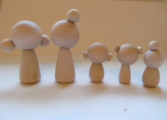 blank kokeshi dolls