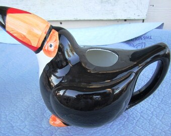 Vintage Black Bird Pitcher