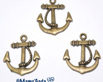 Anchor Navy 22x20mm bronze 6 units REF: B/03