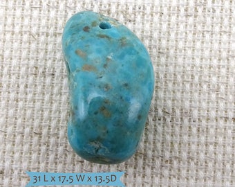 Big Chunky Real Turquoise Pendant--1 Pc. | E-TPA-A-1