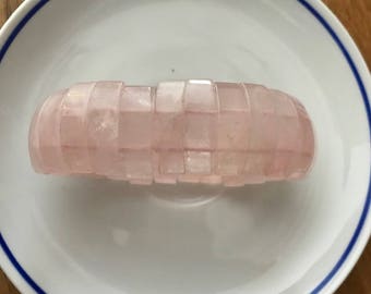 Vintage Pale Pink Rose Quartz Cuff