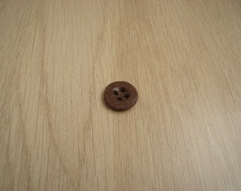 plastic button Brown imitation old leather
