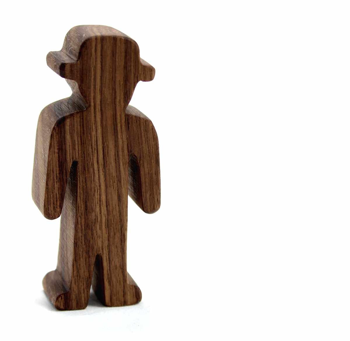 Wooden Farmer Toy Figure Man Natural Wood Toy Kids Toys