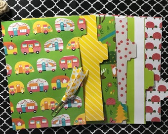 Planner divider A5 set with planner clip.