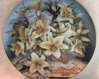 Franklin Mint Princess Grace Foundation Collector Plate - 'Princess Gracia Lily' (#205)