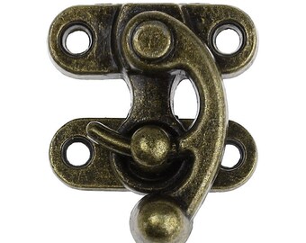 bronze latch or retro hook clasp for leather