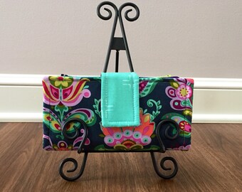 Cash Envelope System Wallet/Clutch (Dave Ramsey style budgeting) 4, 6, 8 or 10 zippered pockets