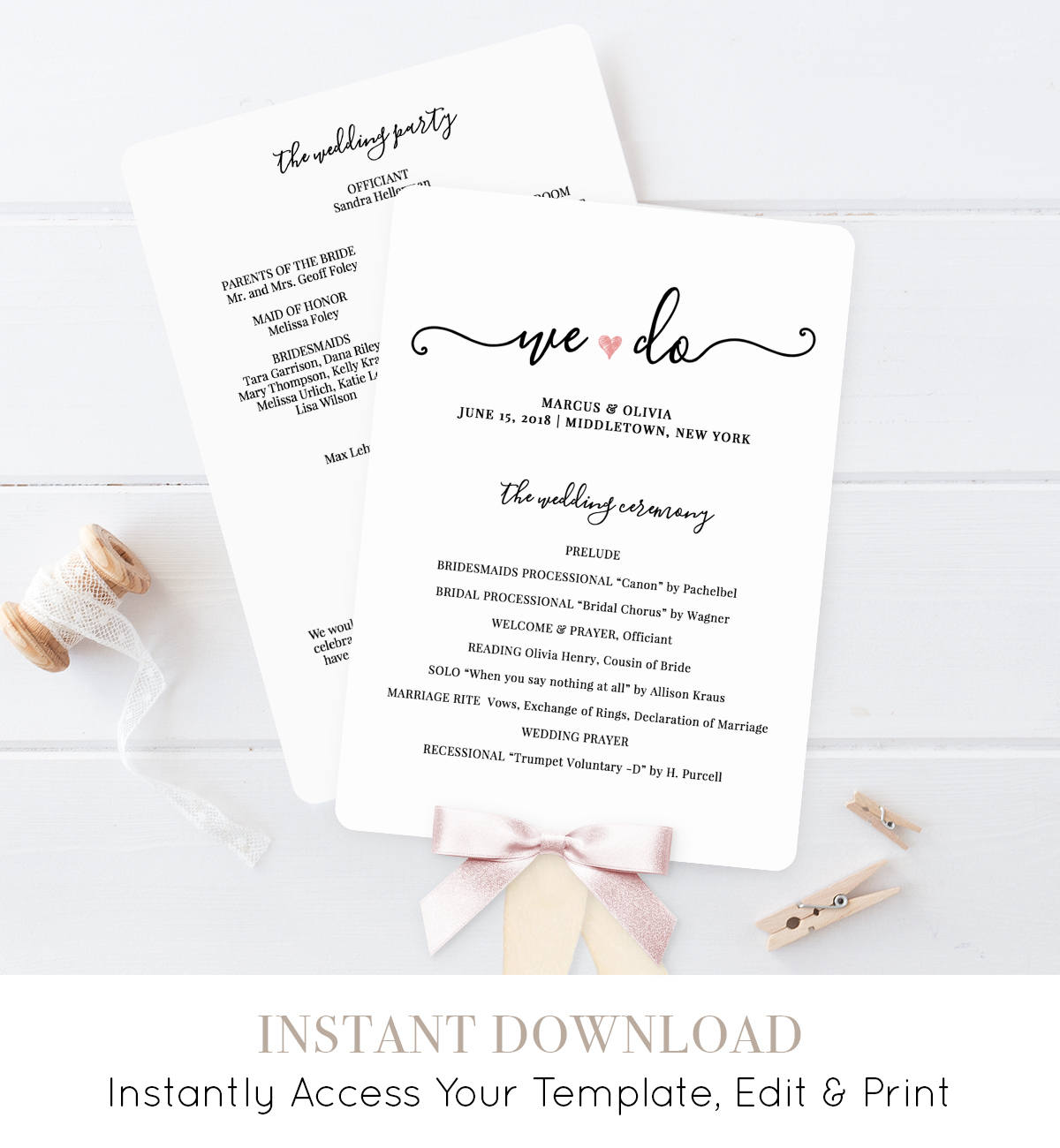 wedding program printable wedding program template printable wedding boutique us free program templates