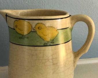 Roseville Creamware Juvenile Child's Milk Pitcher