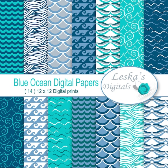 waves-digital-paper-ocean-scrapbook-paper-sea