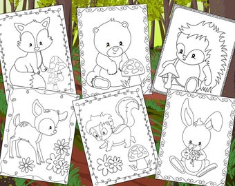baby forest animals coloring pages