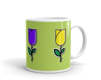 Mug made in the USA flower design