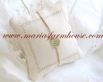 Aromatherapy, Large French Dried Hanging Lavender Sachet with Jute Loop and Love, Inspire and Teach Charm, Gifts for Her
