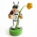 Lovely German Vintage Wooden Handpainted Erzgebirge Ladybug, Spring Easter Home Decor