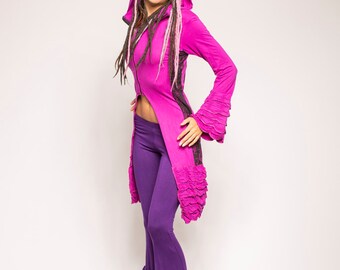 Pink Coat- Fairy Jacket- Fairy Coat- Ruffle Coat