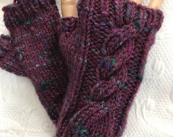 Texting Mittens -Cable Knit- choice of colors