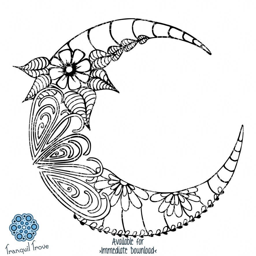 Free Free Mandala Moon Svg 165 SVG PNG EPS DXF File