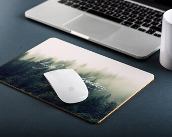 Life is an Adventure Wanderlust Mountain Motivational Inspirational Pine Trees Mouse Mat, Mouse Pad, Mousepad, Gift Ideas, MM191