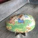 Easter Egg Candy Container | Paper Mache Rabbits on Picnic Easter Decoration | Easter Basket Egg | Vintage Paper Egg