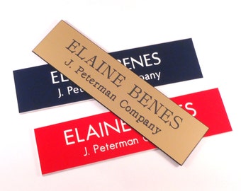 Name Plate, 2" x 8", 20 Color Combinations, Office/Door Sign