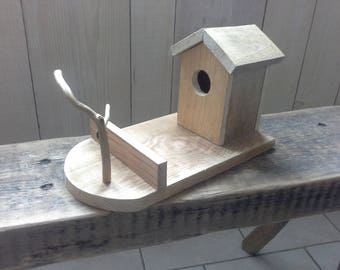Beautiful natural wood birdhouse