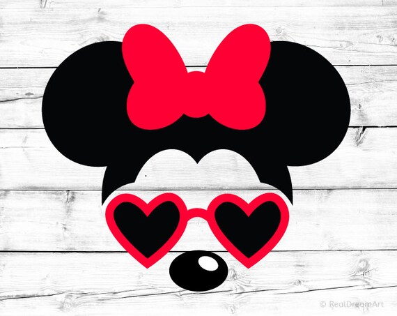 Minnie Mouse Svg Minnie Mouse Silhouette Sunglasses Svg Minnie