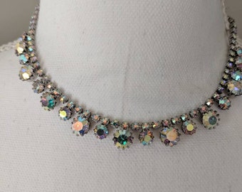 Bride Ready All Aurora Borealis Crystal Necklace
