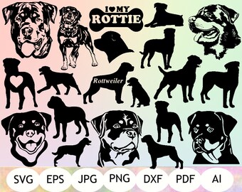 Rottweiler clipart | Etsy