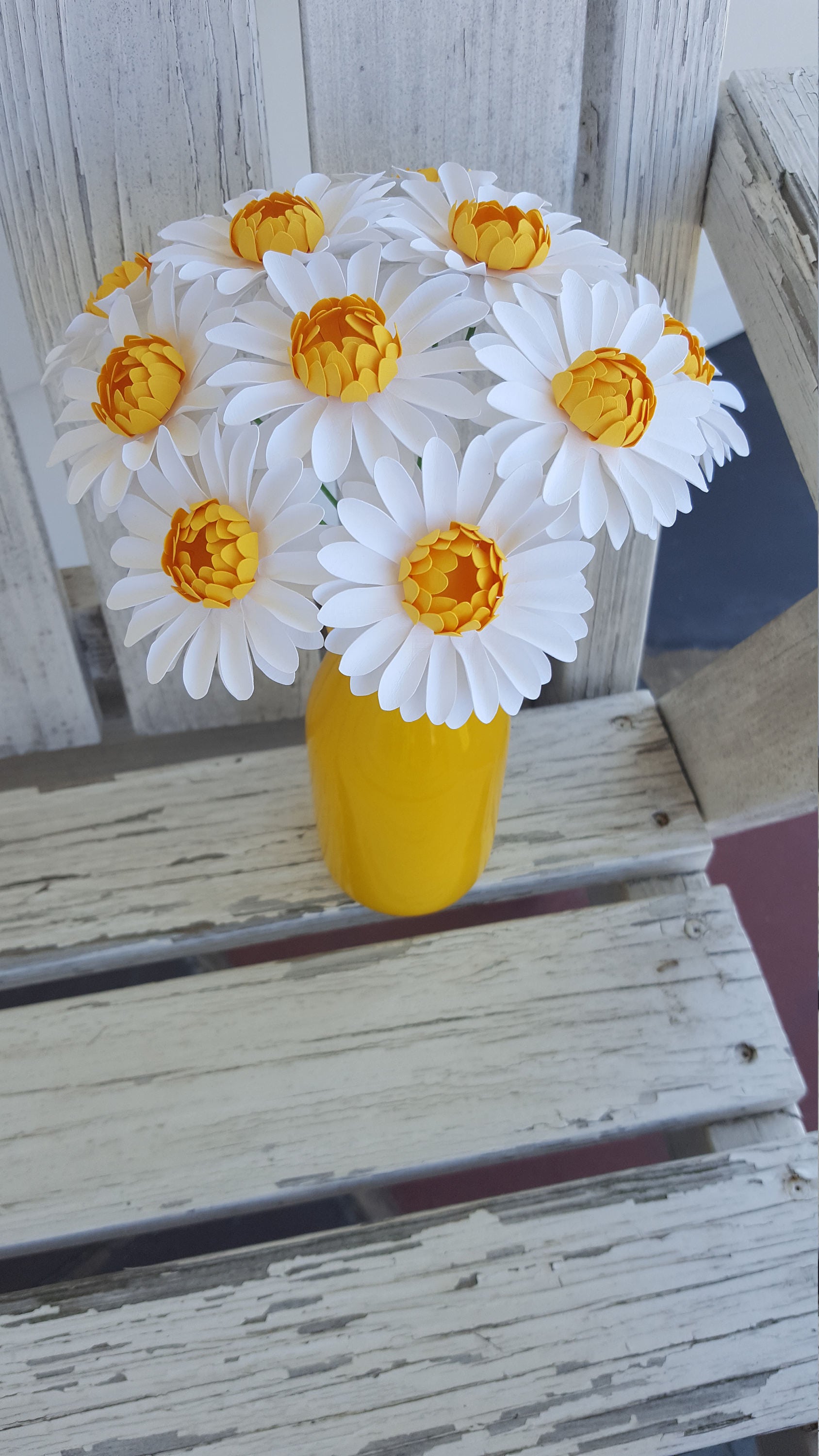 Mini Daisy Bunch Paper Flowers Bouquet of 12 Paper Daisies