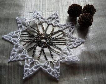 Small doily crochet Christmas decoration