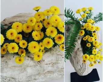 Vase carved in driftwood with special treatment