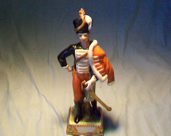 Vintage Dresden Husar Figurine