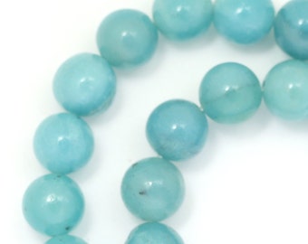 Aqua Amazonite Beads - 8mm Round