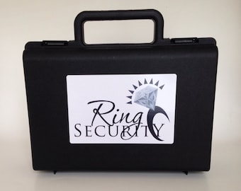 Black & white ring security briefcase -- ring bearer pillow alternative gift