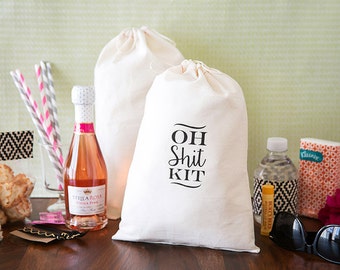 Oh Sh*t Kit Bags - Hangover Kit Bag - Custom Hangover Kit - Bachelorette Party Favor - Bachelorette Oh Shit Kit - Bachelorette Hangover Kits