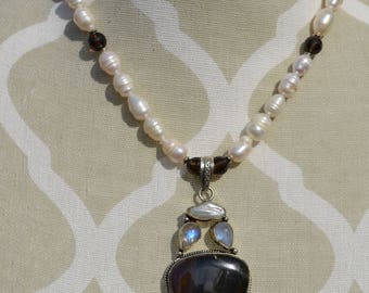 Labradorite, Pearl and Moonstone Delight