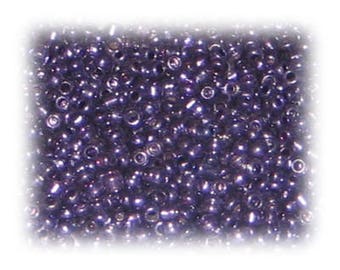 11/0 Dark Purple Metallic Glass Seed Beads, 1 oz. bag