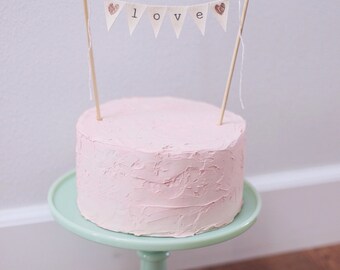LOVE Wedding Cake Topper Banner