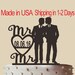 Gay Wedding Cake Topper, Gay Cake Topper, His and His, Two Men, Same Sex Wedding, Same Sex Cake Topper, Mr & Mr - Gay Couple, CT082
