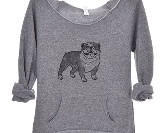 Snort...Snort... English Bulldog Sweatshirt - Bulldog Sweater - Bulldog Shirt - Bulldog Clothing - Dog Sweater - Dog Tshirt - Animal Sweater