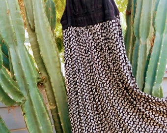 90's floral print jumper overall dress