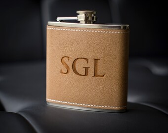 Groomsmen Gift Flask, Groomsman Gift, Groomsmen Gift, Personalized Flask, Groomsmen Flask, Groom Gift, Gift for Men, Engraved Leather Flask