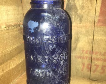 Bromo Seltzer Cobalt Blue Medicine Bottle, Emerson Drug CO., BALTIMORE
