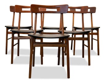 Vintge teak dining/keukestoelen (6)