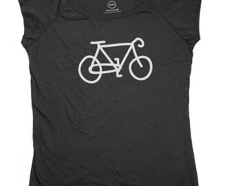 Ninus - Bicycle, Hand-printed Bamboo Women's T-Shirt