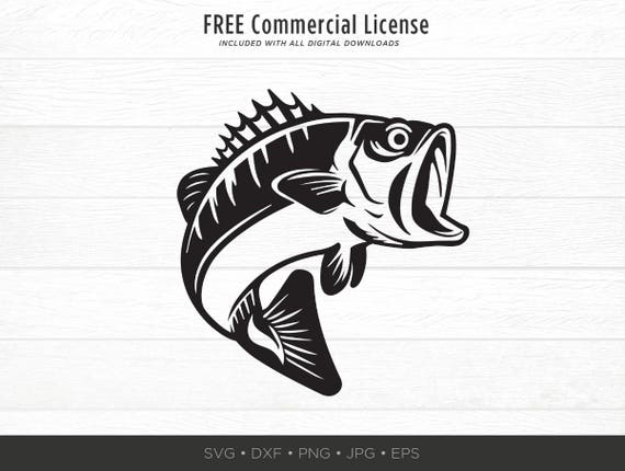 Download Fishing SVG | Bass Fish SVG | Sea Bass SVG | Bass Fish Cut ...