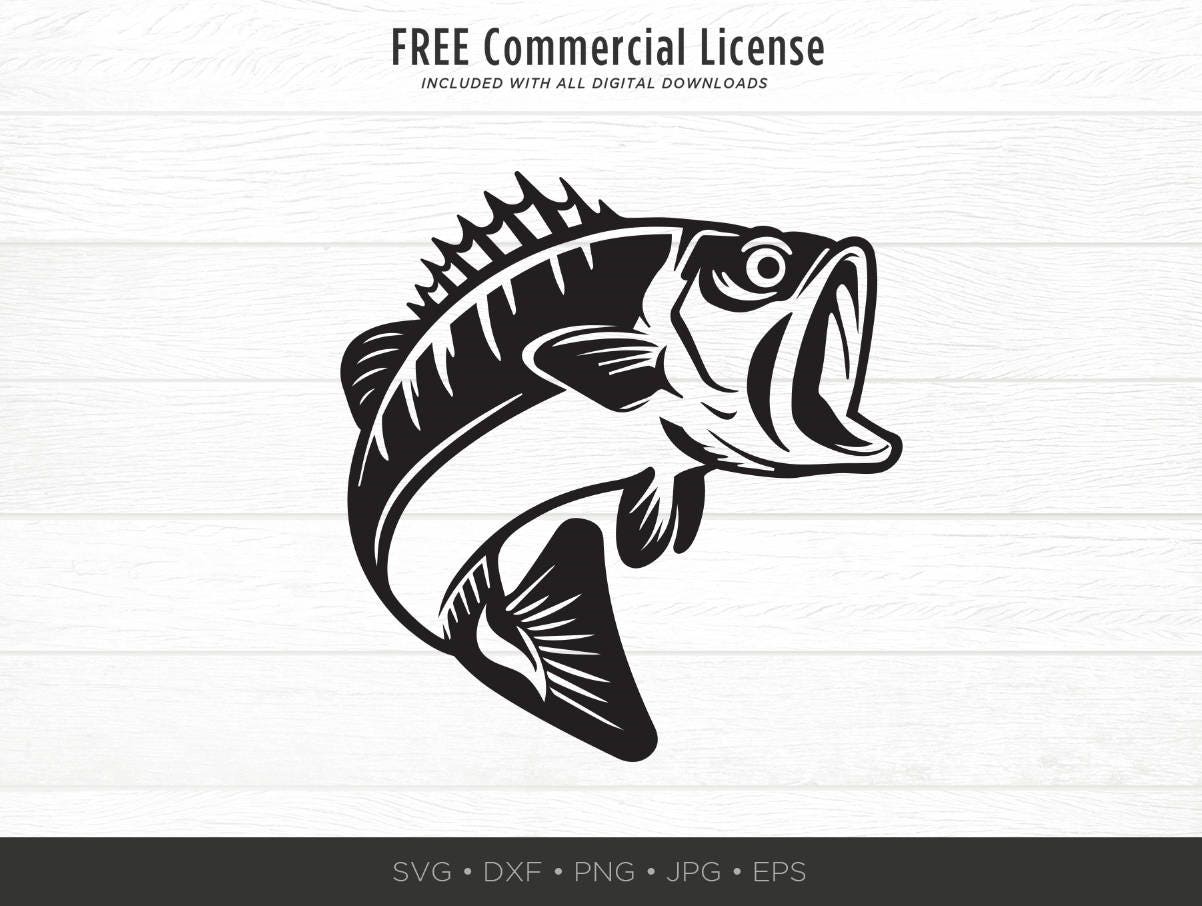 Download Fishing SVG | Bass Fish SVG | Sea Bass SVG | Bass Fish Cut File for Cricut | Fishing Clipart ...