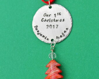 First Christmas Ornament, Wedding Ornament, 1st Christmas, Mr and Mrs Ornament, New Couple Ornament, Custom Ornament,