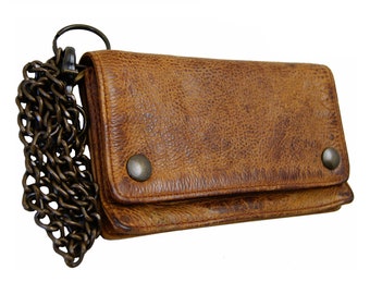 Men's chain wallet CARNEGIE of brown leather - BARON of MALTZAHN